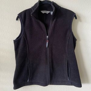 Eddie Bauer Black Polartec Fleece Vest, Size S